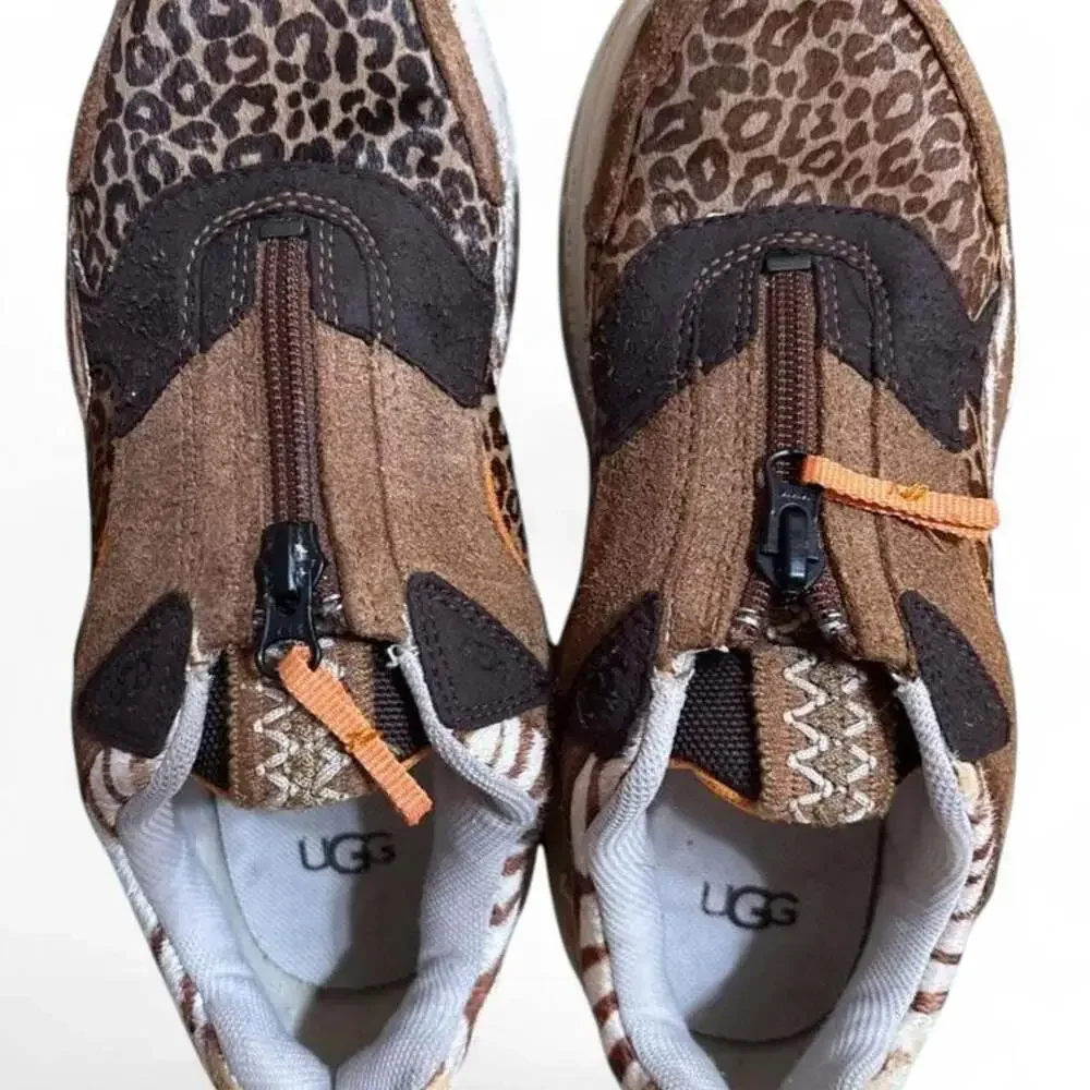 UGG Zip Wild Thang Leopard Print Sneakers